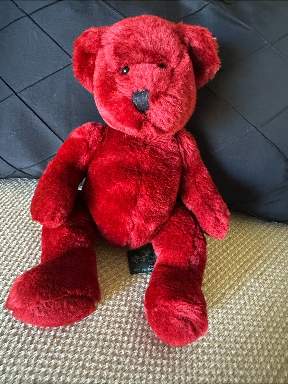 Russ Bright Red Plush Teddy Bear
